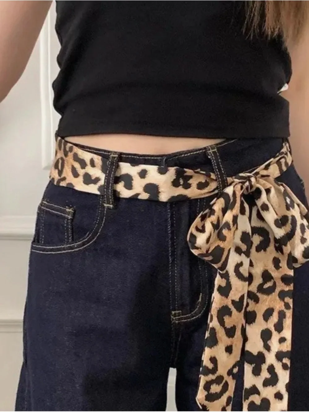 Leopard Print Twilly Belt